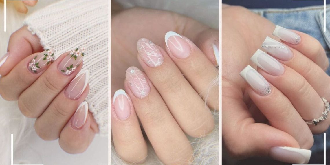 unhas brancas e delicadas capa