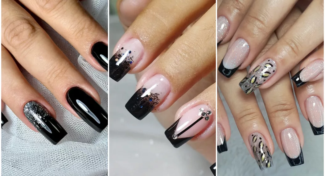 unhas pretas cp - Unhas Decoradas Pretas: Estilos Modernos e Sofisticados Para Apostar Já