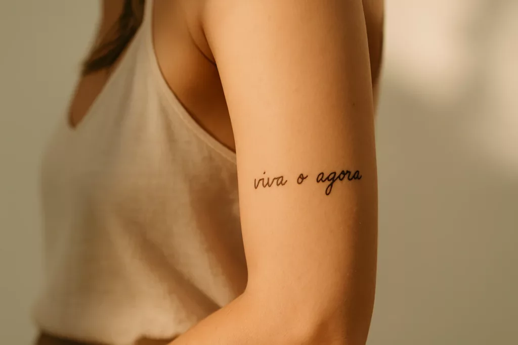 tatoo frases 8 - Tatuagens femininas pequenas com frases: 9 ideias delicadas e cheias de significado